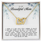 To my Beautiful Mom, Interlocking Hearts Necklace