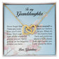 To My Granddaughter, Interlocking Hearts Necklace