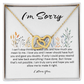 I'm Sorry Gift, Interlocking Hearts Necklace
