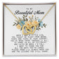 To my Beautiful Mom, Interlocking Hearts Necklace
