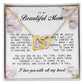 To My Beautiful Mom, Interlocking Hearts Necklace