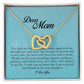 Dear Mom, Interlocking Hearts Necklace