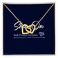 Interlocking Hearts Necklace, 18K Yellow Gold Finish