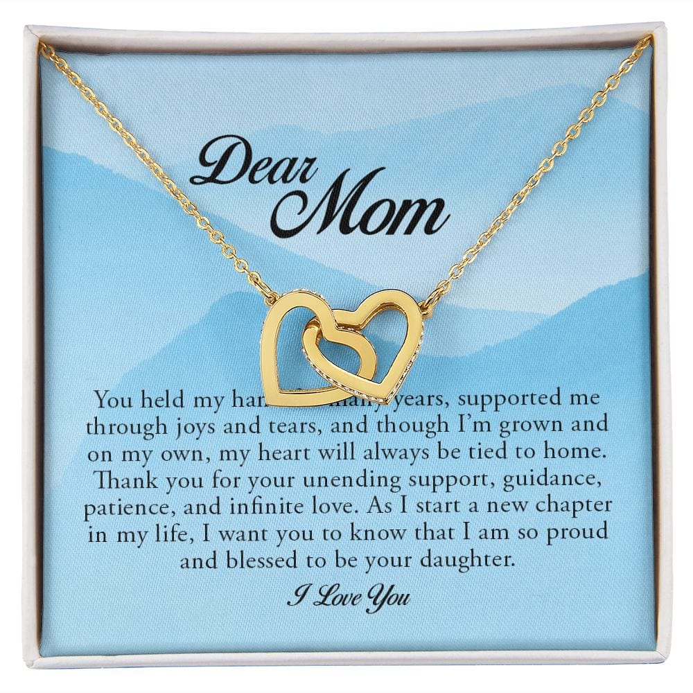 Dear Mom, Interlocking Hearts Necklace