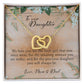 To Our Daughter, Interlocking Hearts Necklace