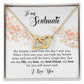 To My Soulmate, Interlocking Hearts Necklace