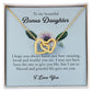 To My Beautiful Bonus Daughter, Interlocking Hearts Necklace
