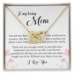 To My Loving Mom, Interlocking Hearts Necklace