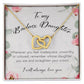 To My Badass Daughter, Interlocking Hearts Necklace