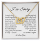 I'm Sorry Gift, Interlocking Hearts Necklace