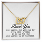 Marriage Officiant Gift, Interlocking Hearts Necklace