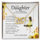 To My Daughter, Interlocking Hearts Necklace