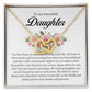 To My Beautiful Daughter Interlocking Hearts Necklace