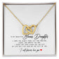 To My Beautiful Bonus Daughter, Interlocking Hearts Necklace