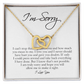 I'm Sorry Card, Interlocking Hearts Necklace