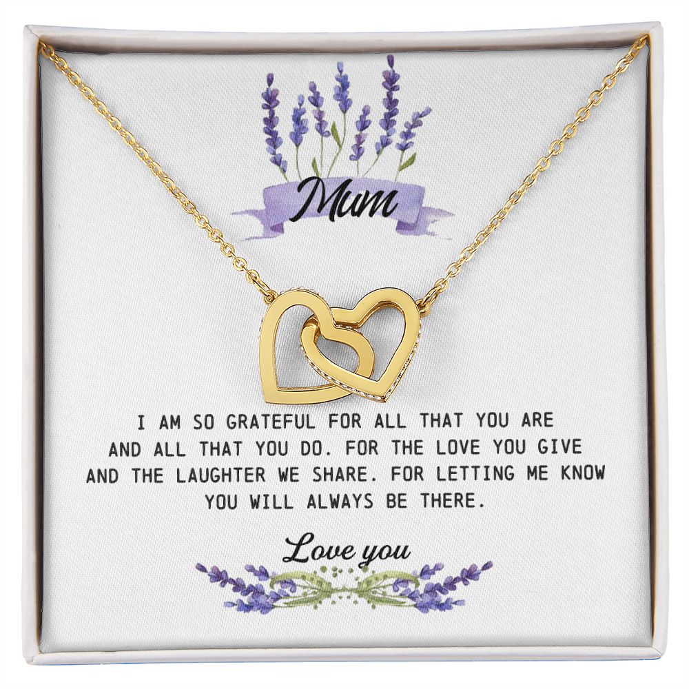 Mum Gift, Interlocking Hearts Necklace