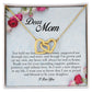 Dear Mom, Interlocking Hearts Necklace