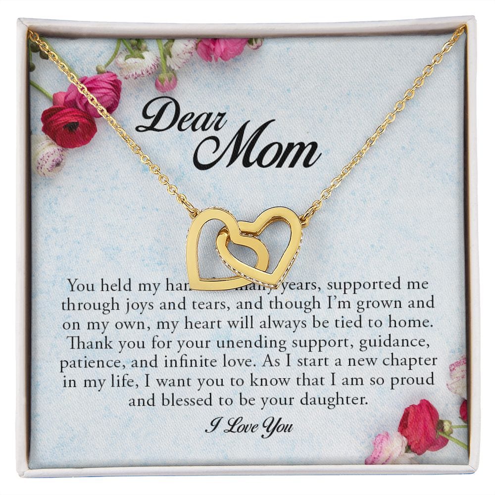 Dear Mom, Interlocking Hearts Necklace