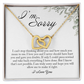 Sorry Gift for Her, Interlocking Hearts Necklace