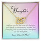 To Our Daughter, Interlocking Hearts Necklace