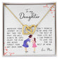 To My Daughter, Interlocking Hearts Necklace