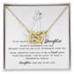 To My Bonus Daughter, Interlocking Hearts Necklace