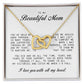 To my Beautiful Mom, Interlocking Hearts Necklace