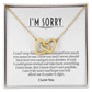 Apology Gift for Her, Interlocking Hearts Necklace