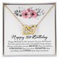 Happy 16th Birthday, Sweet Sixteen, Interlocking Hearts Necklace