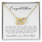 Master's Degree Gift for Her, Interlocking Hearts Necklace