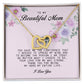 To my Beautiful Mom, Interlocking Hearts Necklace