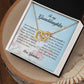 To My Granddaughter, Interlocking Hearts Necklace