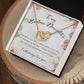 To My Badass Daughter, Interlocking Hearts Necklace
