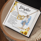 To My Daughter, Interlocking Hearts Necklace
