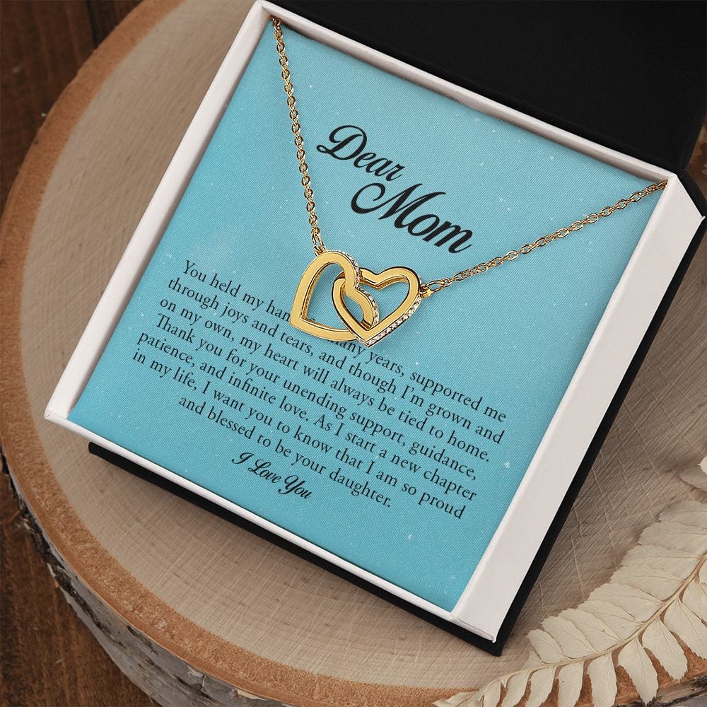 Dear Mom, Interlocking Hearts Necklace