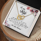 To My Wife, Interlocking Hearts Necklace