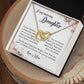 To My Amazing Daughter, Interlocking Hearts Necklace