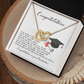 Graduation Gift for Her, Interlocking Hearts Necklace