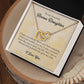 To My Beautiful Bonus Daughter, Interlocking Hearts Necklace
