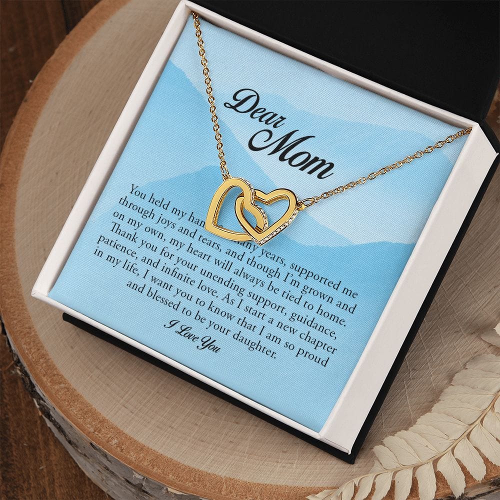 Dear Mom, Interlocking Hearts Necklace