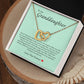 To My Granddaughter, Interlocking Hearts Necklace