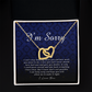 Interlocking Heart Necklace, I'm Sorry Card, Apology Gift For Her, Forgiveness Gift, I'm Sorry Gift For Wife / Girlfriend, Gift To Say Sorry