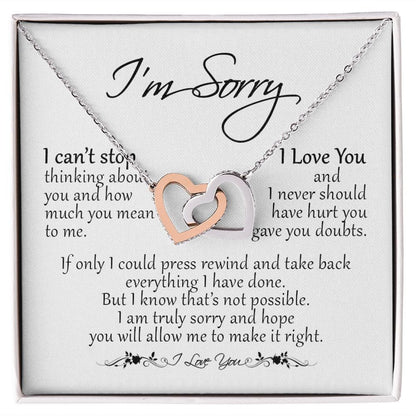 I'm Sorry Card, Apology Gift For Her, Forgiveness Gift, I'm Sorry Gift For Wife, Sorry Gift for Girlfriend, Gift To Say Sorry