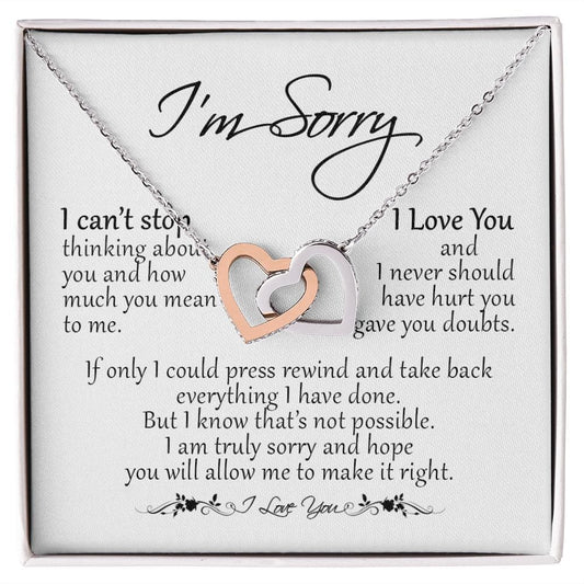 I'm Sorry Card, Apology Gift For Her, Forgiveness Gift, I'm Sorry Gift For Wife, Sorry Gift for Girlfriend, Gift To Say Sorry