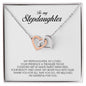 To My Stepdaughter Gift, Interlocking Heart Necklace