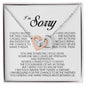 I'm Sorry Gift, Interlocking Heart Necklace