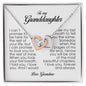 To My Granddaughter, Interlocking Heart Necklace