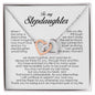 To My Stepdaughter Gift, Interlocking Heart Necklace