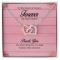 To My Maid of Honor, Interlocking Heart Necklace