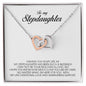To My Stepdaughter Gift, Interlocking Heart Necklace